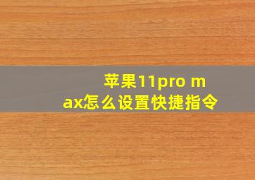 苹果11pro max怎么设置快捷指令